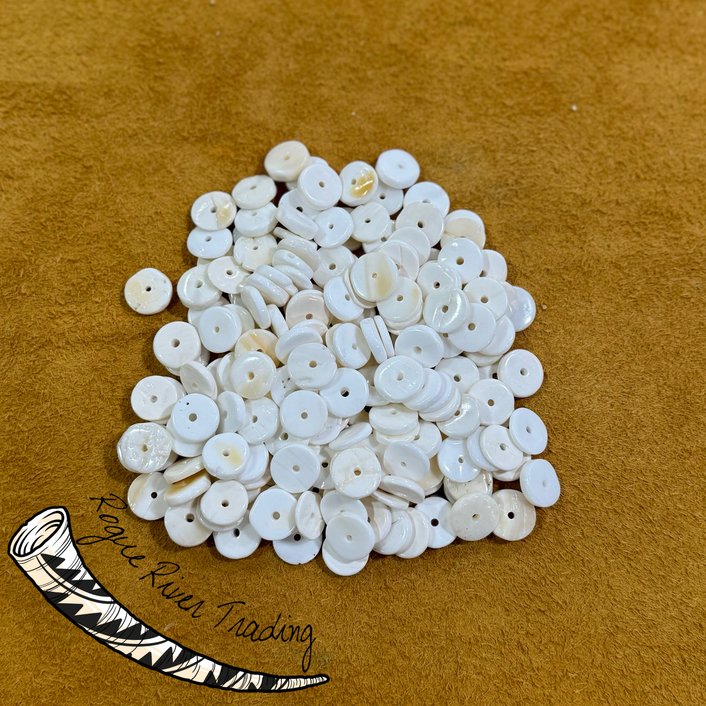 Thick Shell, Straight Edge, Disc Beads approx. 14mmx4mm (100 pcs)