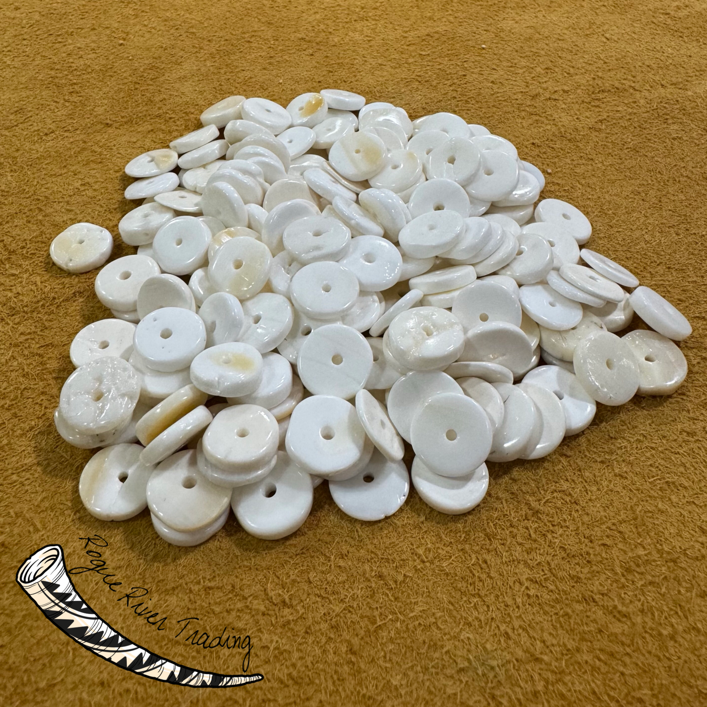 Thick Shell, Straight Edge, Disc Beads approx. 14mmx4mm (100 pcs)
