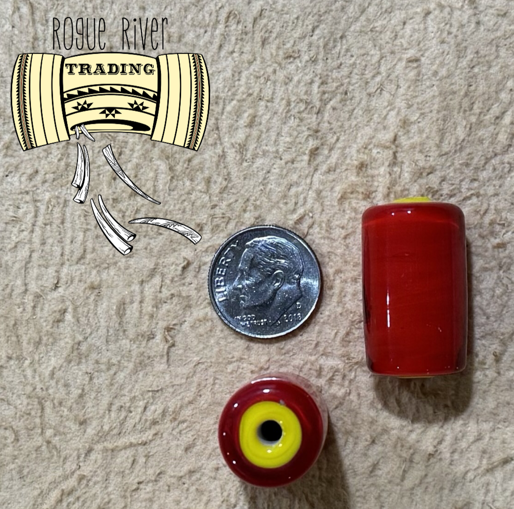 Red with Yellow Core "Hudson Bay" Cylinder 15x26mm (10 count)