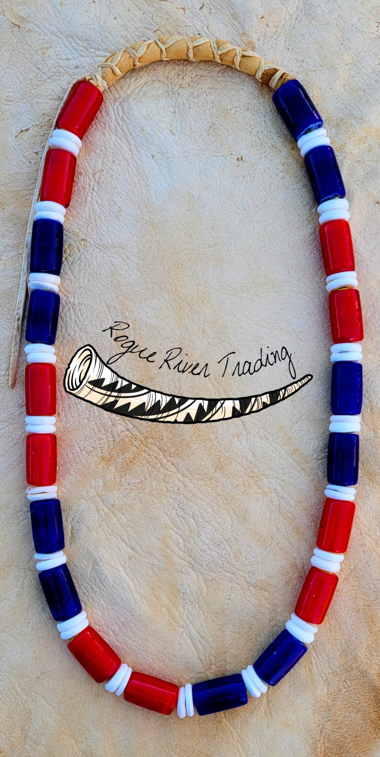 1 of a Kind Necklaces made with Rogue River trade beads.