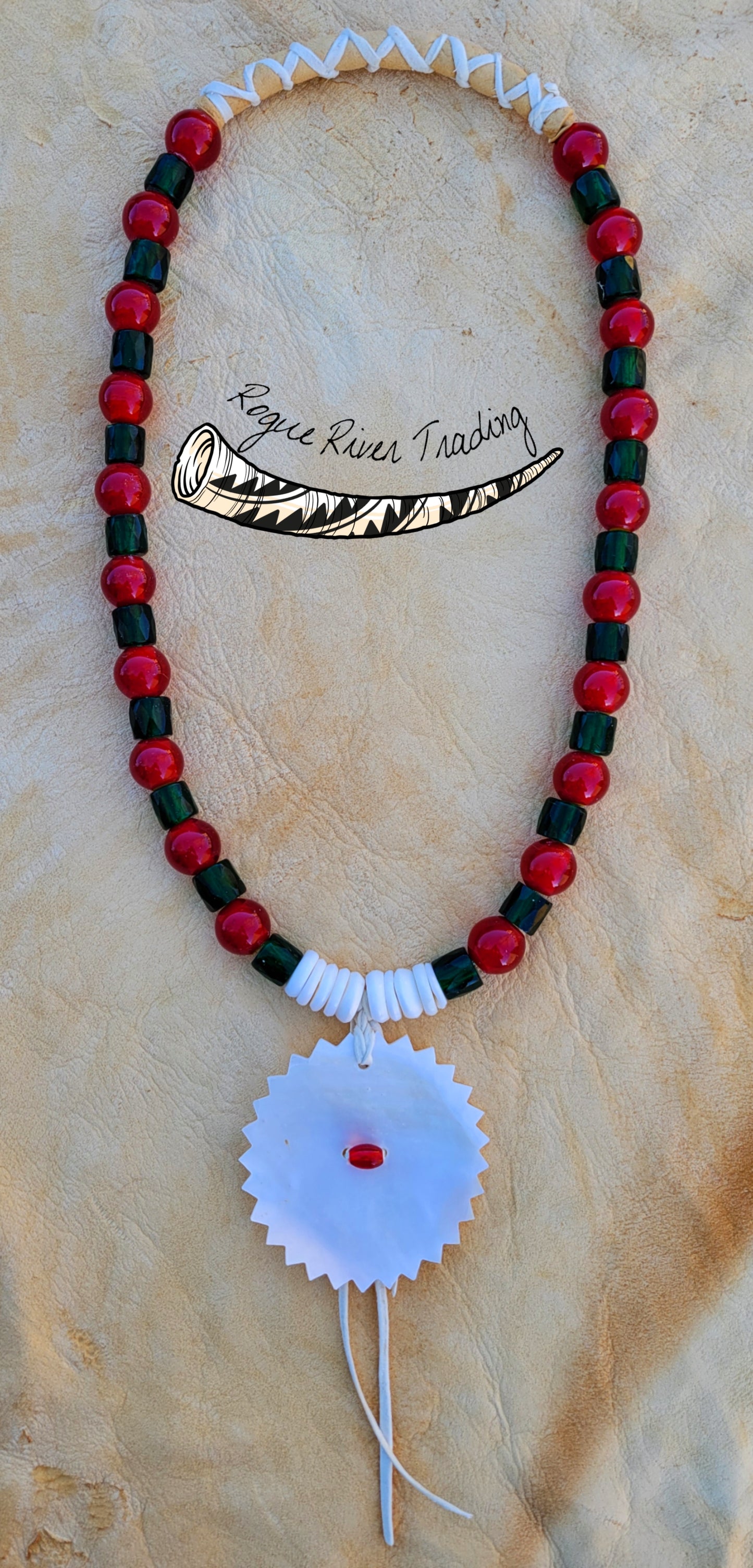 1 of a Kind Necklaces made with Rogue River trade beads.