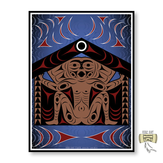 "Fatherhood is Sacred" Reversable Fleece Blanket by Johnnie Bob