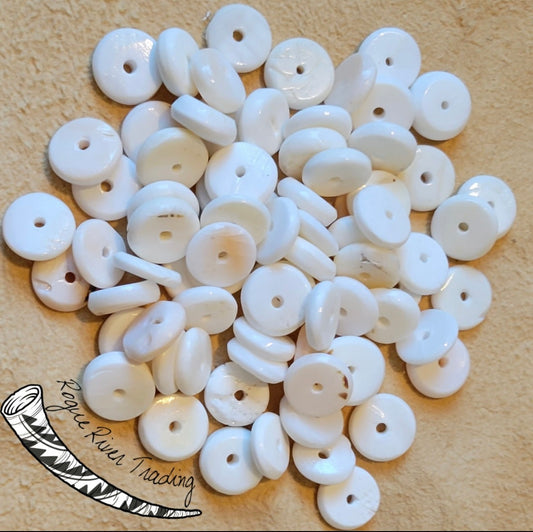 Thick Shell, Straight Edge, Disc Beads approx. 14mmx4mm (100 pcs)