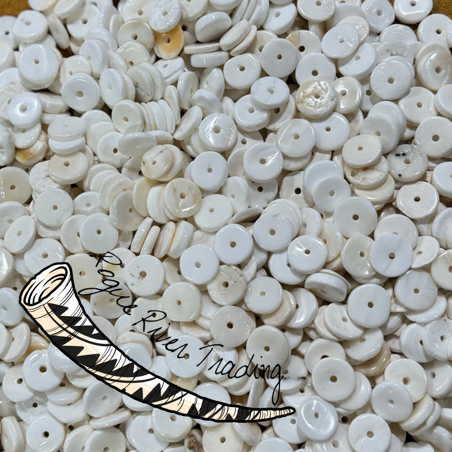 Thick Shell, Straight Edge, Disc Beads approx. 14mmx4mm (100 pcs)