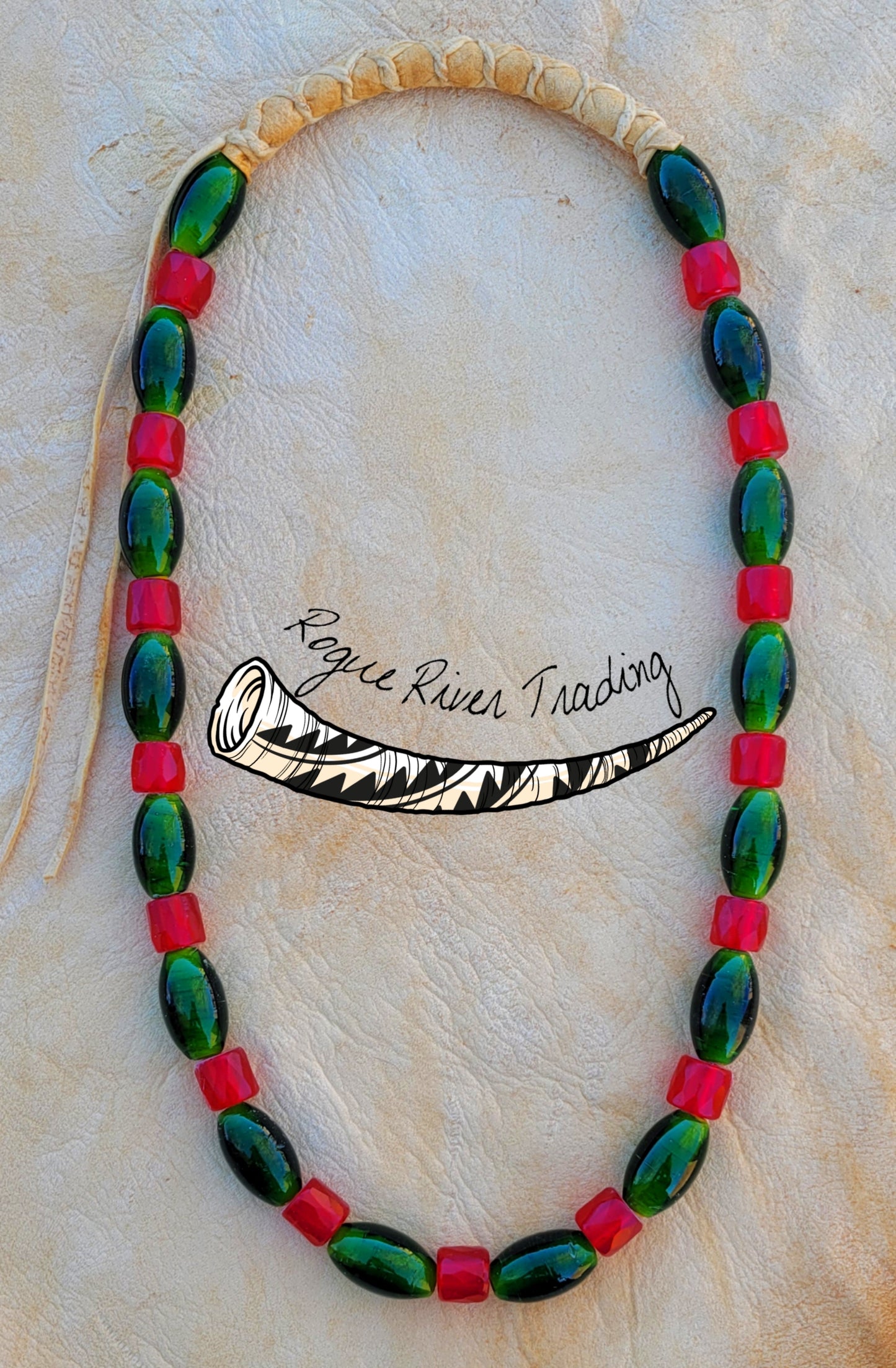 1 of a Kind Necklaces made with Rogue River trade beads.